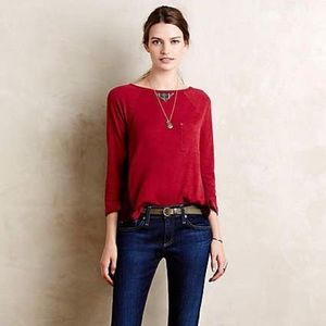 Anthropologie Yellow Little Button Shirt